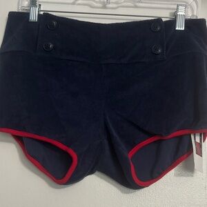 Tommy Hilfiger Dark Blue Athletic Shorts with Red Accents
